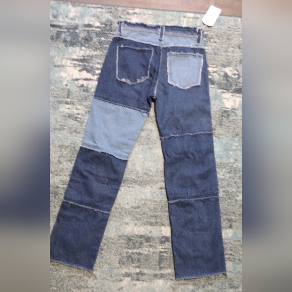 NWT Patchwork Blue Jeans - Picture 6 of 9